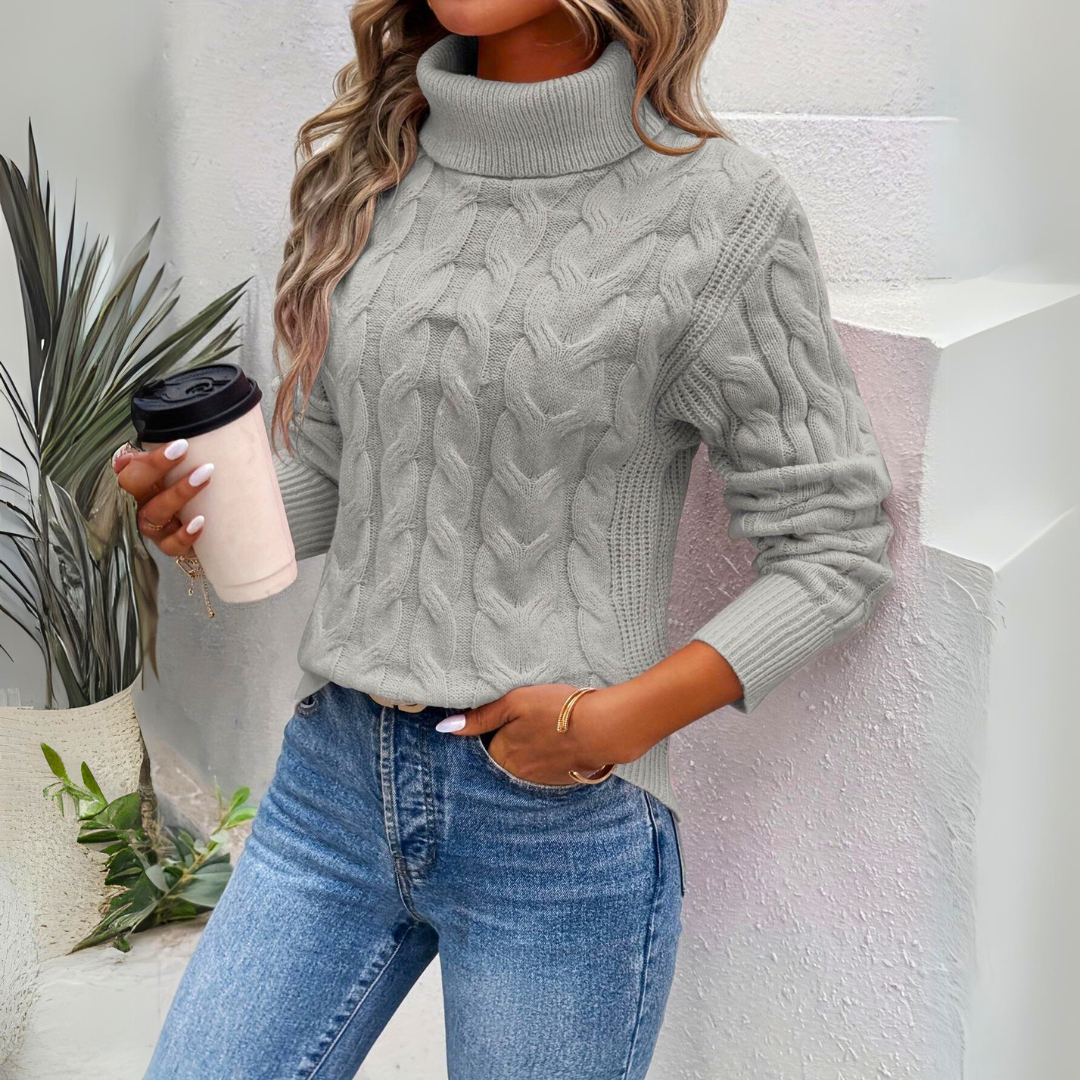 PETRA | Gestrickter Rollkragenpullover warm