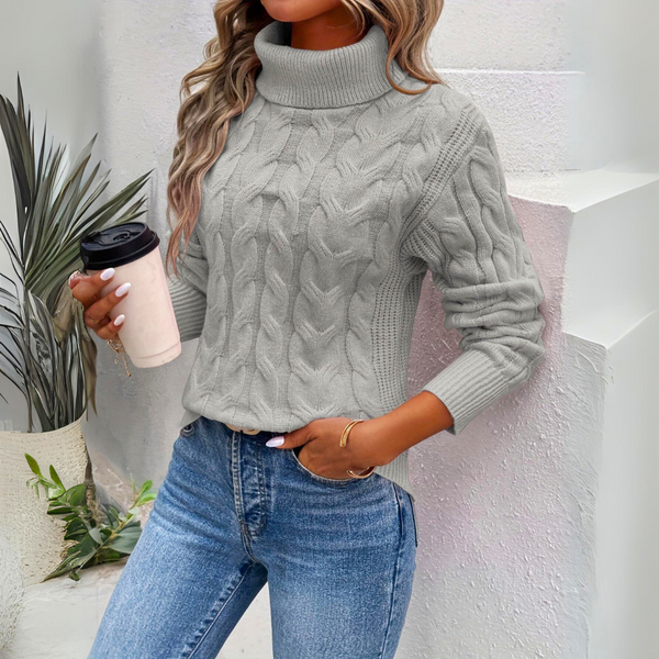 PETRA | Gestrickter Rollkragenpullover warm