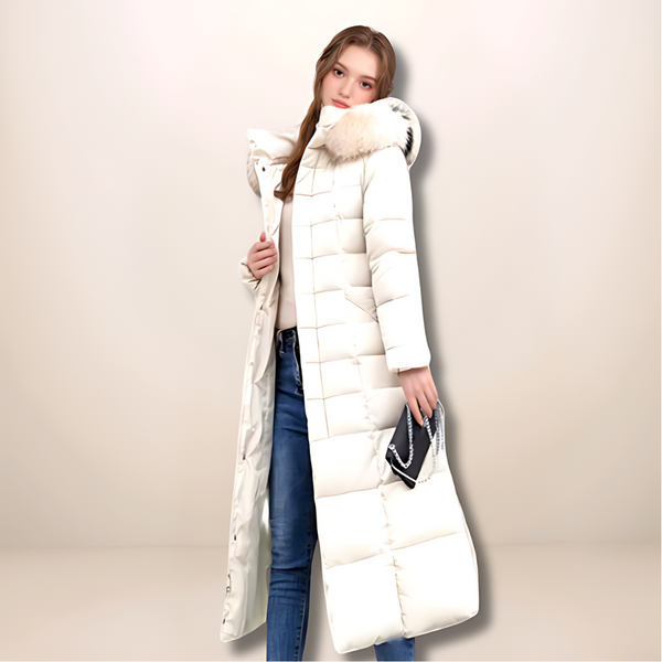 KATHARINA | Langer Wintermantel mit Fellkapuze