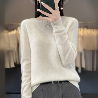 JULIA | Kaschmir Pullover mit Rundhalsausschnitt