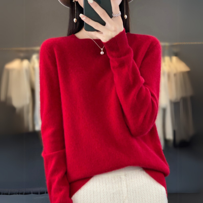 JULIA | Kaschmir Pullover mit Rundhalsausschnitt