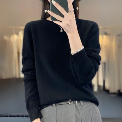JULIA | Kaschmir Pullover mit Rundhalsausschnitt